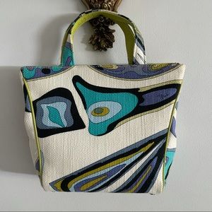 Authentic Emilio Pucci abstract print tote bag